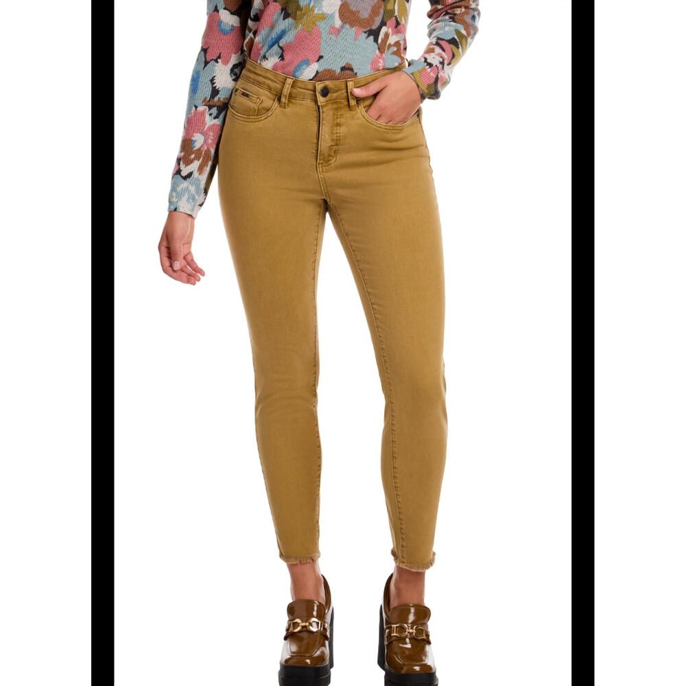 NEW FDJ olivia slim ankle pant in golden